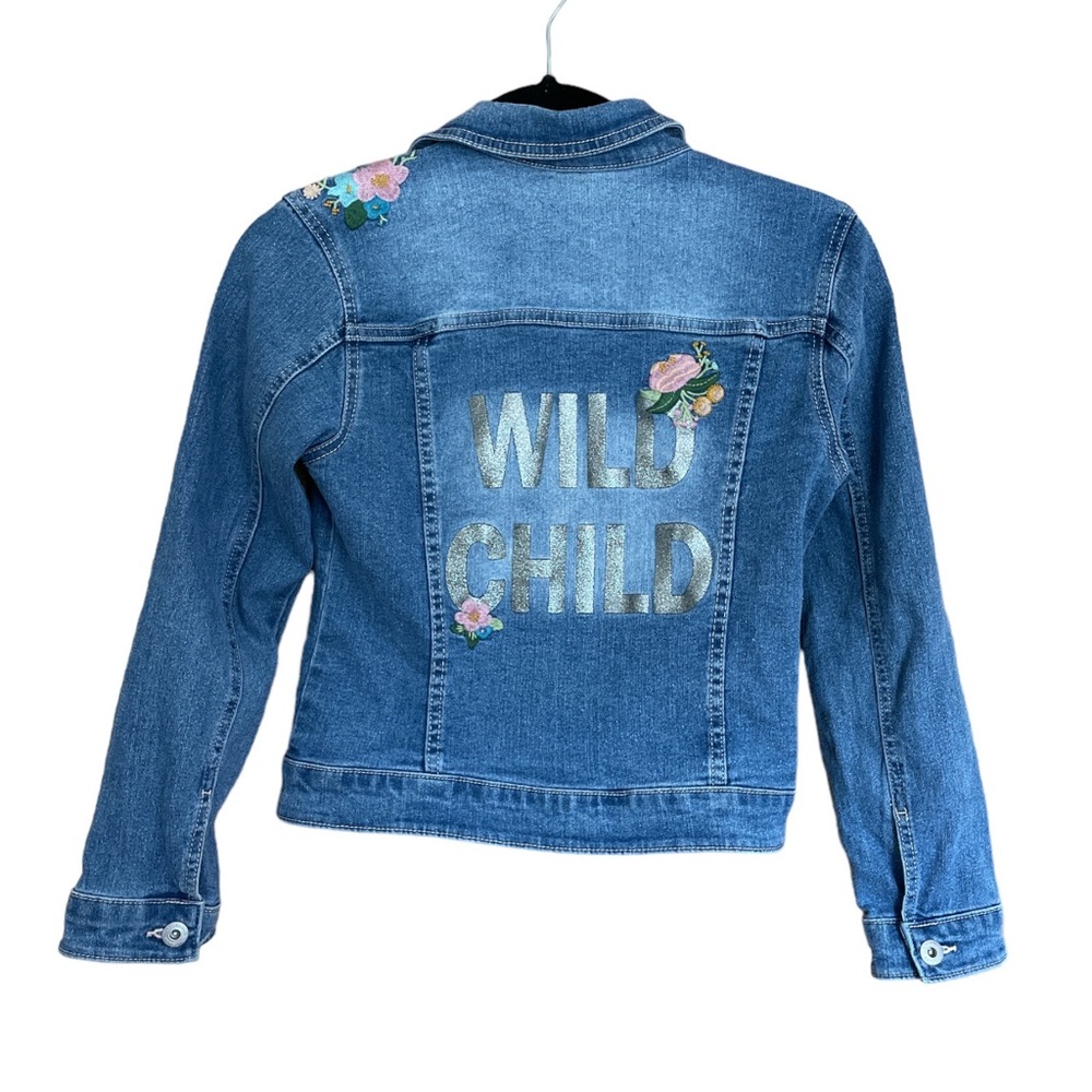 Arizona Jean Co.  Embroidered Wild Child Denim Jacket Girl’s Size 14